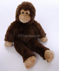 Build a Bear Brown Older MONKEY Chimpanze + Voice Box